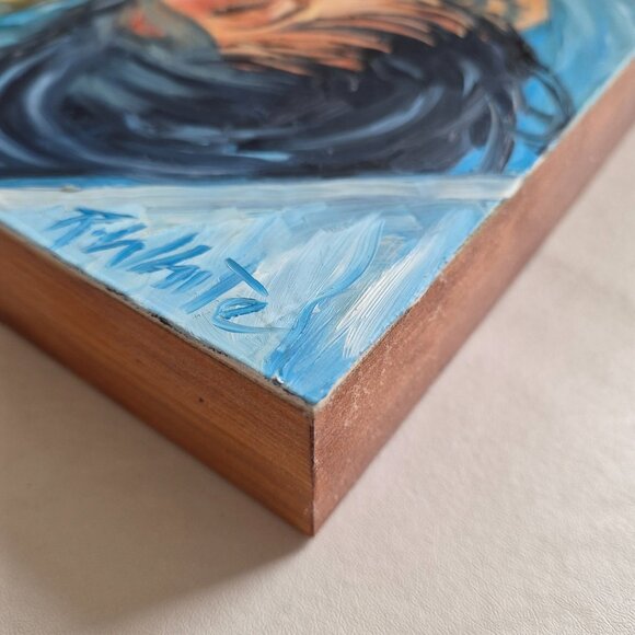 “Dreaming” Original Oil Painting by Robin White on Wood Panel 10” x 8” 1.5” - Picture 10 of 11